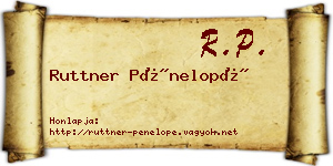 Ruttner Pénelopé névjegykártya